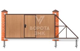 Ворота двустворчатые откатные 2250×2800 ЗМК-7447